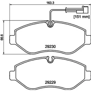 Hella Bremsbel?ge vorne Nissan Cabstar Nt400