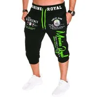 Jaylvis Bermudas Herren Short 3/4 Hose Kurze Jogginghose Sport Marine Royal Elastikbund mit Tunnelzug, aus Baumwolle