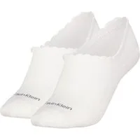 Calvin Klein Jeans Füßlinge CK WOMEN FOOTIE HIGH CUT 2P DIAMOND (2 Paar) Mit gewelltem Rand und tollem Muster