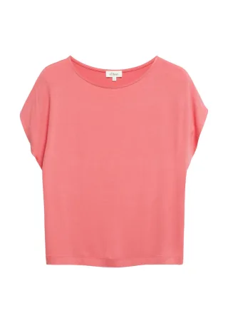 s.Oliver Red Label - Locker geschnittenes Basic T-Shirt pink - Gr. - 44