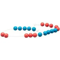 Wissner® aktiv lernen Lernspielzeug Riesen-Rechenkette (Rot/Blau) 20er Zahlenraum, Mathe lernen, RE-Plastic®
