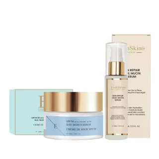 Hautreparatur Schneckenschleim-Serum 60ml + SPF 30 Hyaluronsäure Tagescreme 50ml