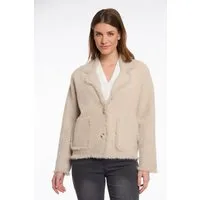Rino & Pelle Bouclèjacke SENA mit Revers Kragen