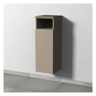 Sanipa 3way Mittelschrank mit 1 Tür und 1 offenem Fach, Sandgrau-Matt, SF13067 SF13067