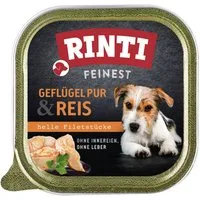 Rinti Feinest Geflügel Pur & Reis 150 g - 11 Stück, für: Hund