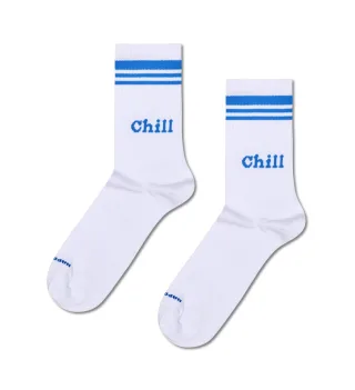 happy socks - Chill Sneaker Sock Weiß - Gr. - 43.5