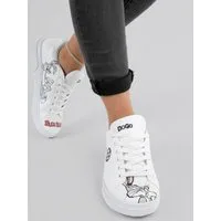 DOGO Ace Low-Top Sneaker What's Up Doc? Bugs Bunny Damen Sneaker Sneaker Handgefertigt