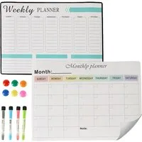 relaxdays Magnettafel Whiteboard für Kühlschrank 2er Set