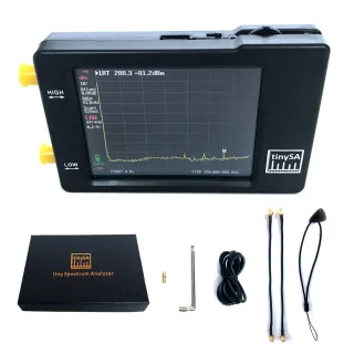 TinySA Handheld Spectrum Analyzer 2.8 Inch Touchscreen 100kHz to 960MHz Frequency Range RF Signal Generator Portable USB