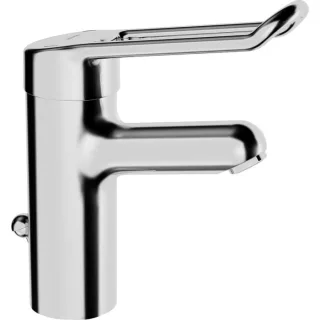 Hansa Waschtischarmatur Hansamedipro 01612105 verchromt, Ausladung 120 mm, mit Ablaufgarnitur