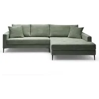 Liadomo Ecksofa Hilary, Cordbezug, verschiedene Farben, Ottomane links oder rechts, Kissen