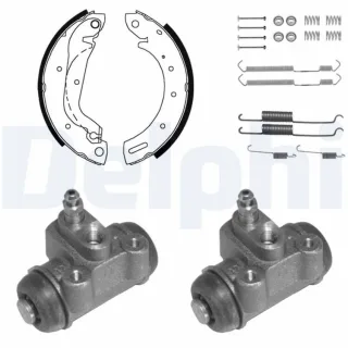 Delphi Bremsbacken vormontiert hinten Nissan Terrano KP974