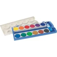 Pelikan Farbkasten Deckfarbkasten K12® eco mit 12 Farben, und Deckweiß Malkasten Schulmalfarben