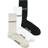 Jack & Jones Freizeitsocken JACSOHO TENNIS SOCKS 3 PACK NOOS (Packung, 3-Paar) mit Logostickerei