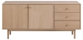 ACTONA GROUP Anrichte "Aston" Sideboard, Eiche/furnier, 2 Türen, 2 Böden, 3 Schubladen, 160 cm