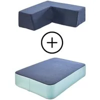 Hipp-Hopp - das Hüpfpolster Weichbodenmatte Hüpfpolster S + Gratis Rückenpolster M Winkel (Set), Made in Germany