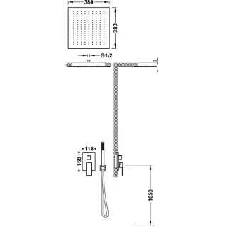 Tres Bausatz 2 Wege Unterputz Einhebelmischer Rapid box für die Dusche , 00638005 00638005