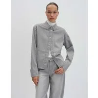 someday Jeansbluse Zapira bold Leichter Denim mit authentischer Waschung und Kellerfalte hinten