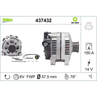 Valeo Generator  150A Ford Fiesta Fusion Mazda 2 1,4
