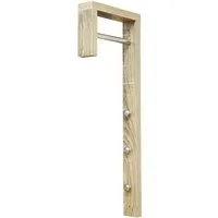HTI-Line Garderobenhaken Garderobe Altona (Stück, 1 St., 1 Garderobenleiste), Garderobenleiste mit 3 Haken und 1 Stange für Bügel