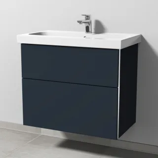 Sanipa 3way Waschtischunterbau zu Geberit iCon Light Waschtisch mit 2 Auszügen, Marine-Matt BP5721R