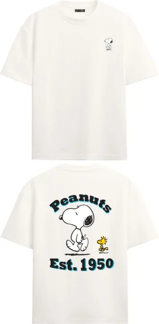 ONLY&SONS - ONSPEANUTS BACK LIFE OVZ SS LIC TEE CS Cloud Dancer - Gr. - XXL