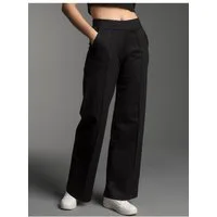 Trigema Jerseyhose TRIGEMA Freizeithose mit weitem Bein und hohem Bund (1-tlg)