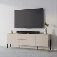 OTTO home Lowboard Jukon,Breite 200 cm, moderne grifflose TV-Kommode,2 Türen/2 Schubladen, TV-Schrank mit viel Stauraum, TV-Board, push-to-open-Funktion
