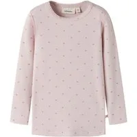 Lil' Atelier Langarmshirt NMFGAGO LS SLIM TOP LIL NOOS weiche Jersey Rippqualität