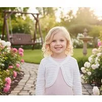 Minora Strickkleid Baby/Kind Bolero Taufweste Strickwaren Mädchen Langarm