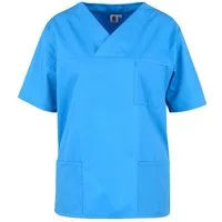 BEB Schlupfbluse beb Basic Kasack Unisex Kurzarm Türkis