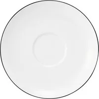 Seltmann Weiden Untertasse Lido Black Line, (1 St), Milchkaffeeuntertasse 16 cm