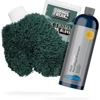 detailmate Auto Waschhandschuh Waschset Garage Freaks + Autoshampoo Koch Chemie Auto-Reinigungsmittel (Autowäsche - Reinigungs Set - Mikrofaser - Auto Reinigung)