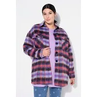 Studio Untold Sommerjacke Karo-Hemdjacke oversized Langarm