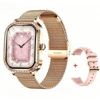 Toomoke Smartwatch Damen, Neueste Fitness Uhr mit Anruffunktion Smartwatch (4,45 cm/1,75-Zoll-TFT-LCD-Touchscreen Zoll) IP68 Wasserdicht,Uhren Watch für Android IOS, Fitnessuhr Tracker mit Pulsmesser Schrittzähler Schlafmonitor