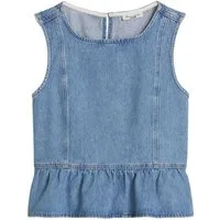 Marc O'Polo DENIM Langarmbluse Denim Blouses Sleeveless, Round Nec