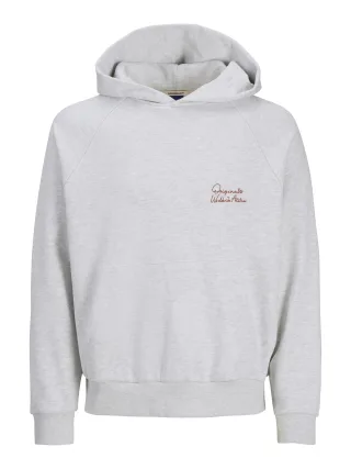 JACK&JONES - JORACAPULCO TYPO SWEAT HOOD Bright White - Gr. - S