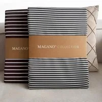 MAGANO Spannbettlaken, Luxus Streifen Bettlaken aus Bambus & Baumwolle Satin, Gummizug: rundum, 400 TC Luxusqualität, Hypoallergen, Thermoregulierend