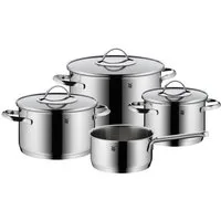 WMF Topf-Set Aparto Topf-Set, 4-teilig, Cromargan Edelstahl 18/10 (poliert, unbeschichtet - rostfrei), spülmaschinengeeignet, hitzebeständig und backofengeeignet bis 250°C