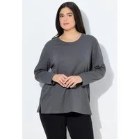 Ulla Popken T-Shirt Shirt Relaxed Rundhalsausschnitt Langarm