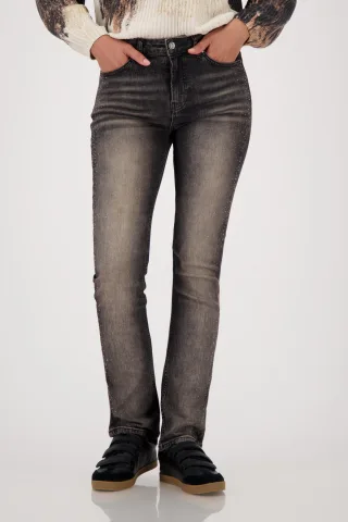 monari - Jeans mit Strassakzenten anthra - Gr. - 44