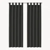 Bestlivings Gardine "Ellen" mit Schlaufen (2 St), Schlaufe, blickdicht, Polyester, einfarbig, modern, waschbar bei 30°C