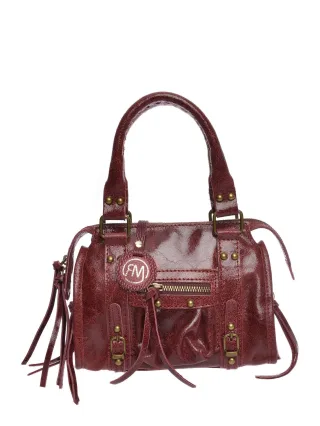 Roberta M Violet Rindsledertasche