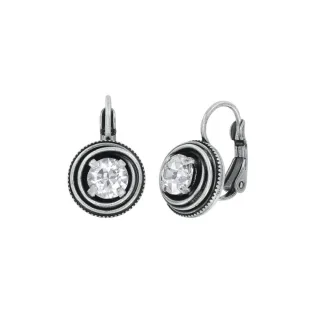 konplott - Ohrringe mit Schmuckstein - Cages weiß/silver