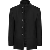 Allthemen Kurzmantel mit abnehmbarer dicker Weste Herren Wintermantel kurze Wolljacke