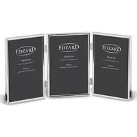 EDZARD Bilderrahmen Genua, für 3 Fotos, edel versilbert & anlaufgeschützt,10x15 cm Foto