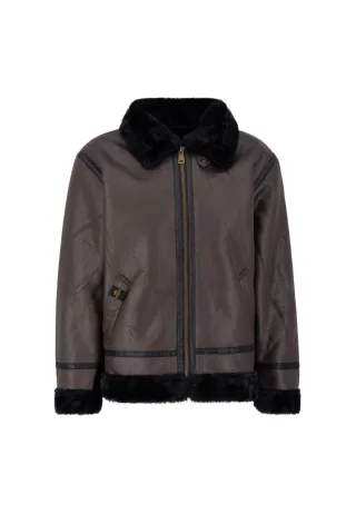 B-3 Faux Leather Bomber Jacket