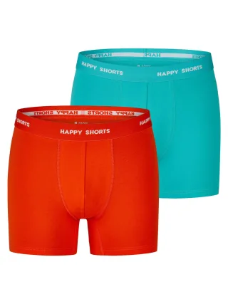 Happy Shorts Herren Retro Boxer Neon 2-Pack Retroshorts, Vintage Boxer,