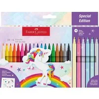 Faber-Castell Filzstift Faber-Castell Filzstift Einhorn 18+6 +Sticker