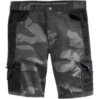 SCHEIBLER WORKWEAR Arbeitsshorts Camouflage mit Hammerschalufe und Oberschenkeltasche